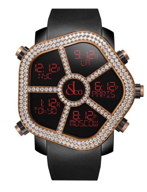 Buy Jacob & Co Ghost Two Rows Rose Gold replica watch